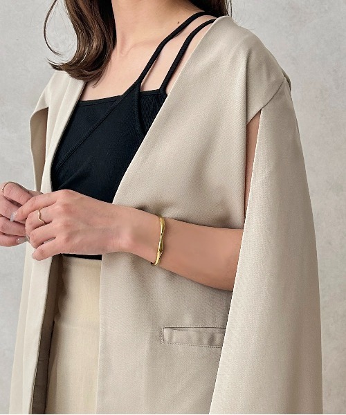 apres jour clair（アプレジュールクレア）の「【apres jour clair】【待望のSサイズ登場！】カップ付リブレイヤードキャミ（キャミソール・レディース・アイボリー/オレンジ/ブラウン系その他/ベージュ/グリーン系その他/ワインレッド/ミント/ブラック/オレンジ系その他/ライトブルー/ネイビー/ピンクベージュ/ブルー系その他/イエロー系その他/グリーン・フリー/X-LARGE/SMALL）」の21枚目の写真