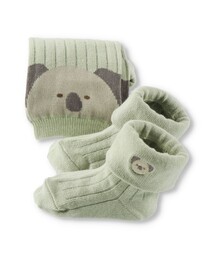 BRANSHES | 【あにまるシリーズ】スパッツ+ソックスセット(ねこ・うさぎ・こあら・くま)(ベビーシューズ/ベビーソックス)