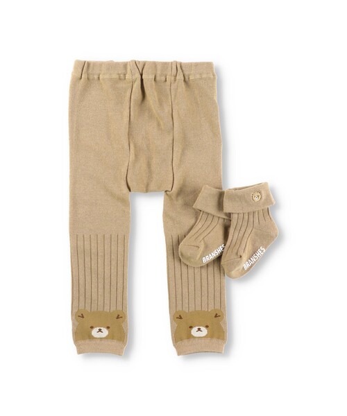 BRANSHES(ブランシェス)の「【あにまるシリーズ】スパッツ+ソックスセット(ねこ・うさぎ・こあら・くま)(ベビーシューズ/ベビーソックス・キッズ・チャコールグレー/ベージュ/ライトグリーン/アイボリー・FREE)」の16枚目の写真
