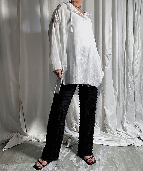 Aresense（アーセンス）の「provoke/プロヴォ―ク furifuri pants/フリフリパンツ（その他パンツ・レディース・ホワイト/ブラック/ピンク・ﾌﾘ-）」の22枚目の写真