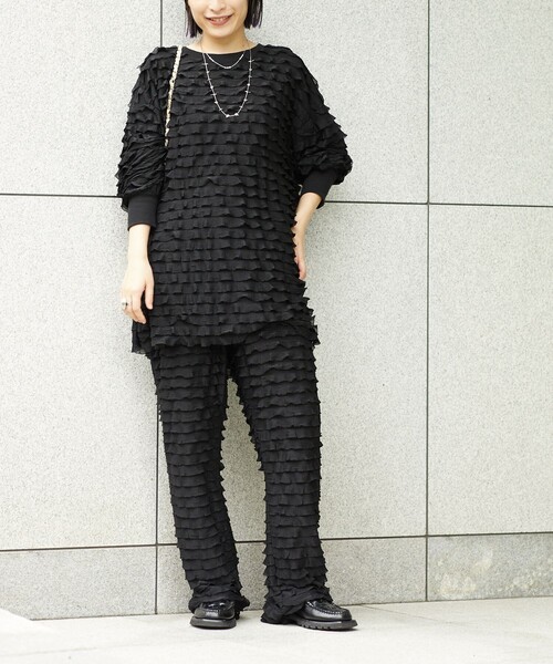 Aresense（アーセンス）の「provoke/プロヴォ―ク furifuri pants/フリフリパンツ（その他パンツ・レディース・ホワイト/ブラック/ピンク・ﾌﾘ-）」の5枚目の写真