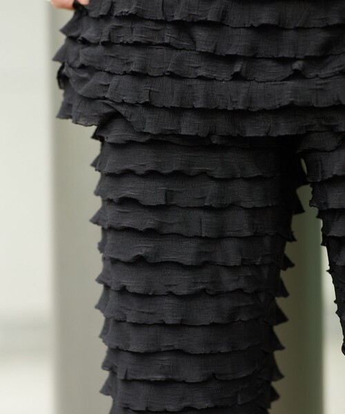 Aresense（アーセンス）の「provoke/プロヴォ―ク furifuri pants/フリフリパンツ（その他パンツ・レディース・ホワイト/ブラック/ピンク・ﾌﾘ-）」の12枚目の写真