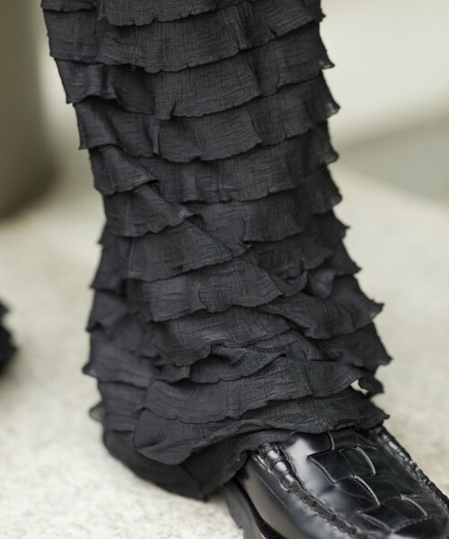 Aresense（アーセンス）の「provoke/プロヴォ―ク furifuri pants/フリフリパンツ（その他パンツ・レディース・ホワイト/ブラック/ピンク・ﾌﾘ-）」の14枚目の写真