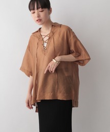 LOWRYS FARM | シアースキッパーシャツ６分袖　346354(シャツ/ブラウス)