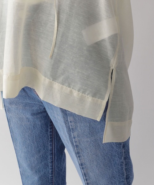 LOWRYS FARM（ローリーズファーム）の「シアースキッパーシャツ６分袖　346354（シャツ/ブラウス・レディース・ブラウン/ブルー/アイボリー・FREE）」の15枚目の写真