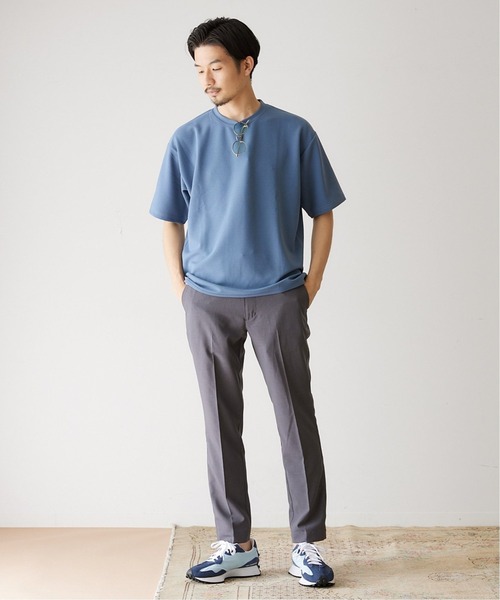 417 EDIFICE(フォーワンセブンエディフィス)の「《追加販売》【Reflax / リフラクス】スリムパンツ(スラックス・メンズ・グレー/グレー系その他/ベージュ/ネイビー・SMALL/MEDIUM/LARGE)」の20枚目の写真