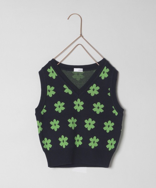 LOWRYS FARM（ローリーズファーム）の「フラワーＪＱニットベスト　356911（ベスト・キッズ・ブラック/ネイビー/ブラウン・110cm/120cm/130cm/140cm/150cm）」の17枚目の写真
