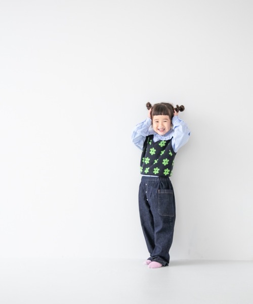 LOWRYS FARM（ローリーズファーム）の「フラワーＪＱニットベスト　356911（ベスト・キッズ・ブラック/ネイビー/ブラウン・110cm/120cm/130cm/140cm/150cm）」の12枚目の写真