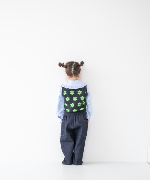 LOWRYS FARM（ローリーズファーム）の「フラワーＪＱニットベスト　356911（ベスト・キッズ・ブラック/ネイビー/ブラウン・110cm/120cm/130cm/140cm/150cm）」の13枚目の写真