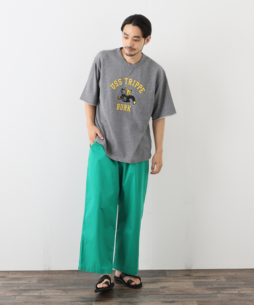 417 EDIFICE(フォーワンセブンエディフィス)の「【BURK / バーク】 マスコットカレッジスウェット(Tシャツ/カットソー・メンズ・グレー/アイボリー・MEDIUM/LARGE)」の3枚目の写真