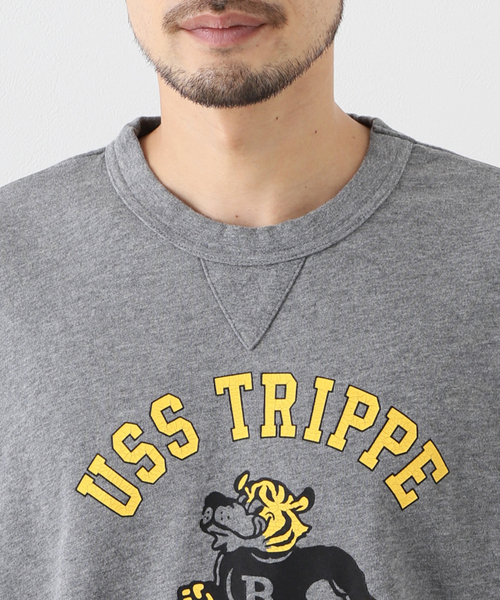 417 EDIFICE(フォーワンセブンエディフィス)の「【BURK / バーク】 マスコットカレッジスウェット(Tシャツ/カットソー・メンズ・グレー/アイボリー・MEDIUM/LARGE)」の12枚目の写真
