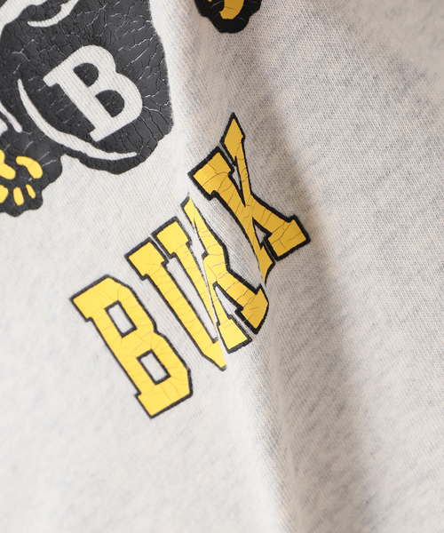 417 EDIFICE(フォーワンセブンエディフィス)の「【BURK / バーク】 マスコットカレッジスウェット(Tシャツ/カットソー・メンズ・グレー/アイボリー・MEDIUM/LARGE)」の5枚目の写真
