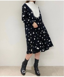 CELFORD | 【HANAE　MORI×CELFORDコラボ】　ヨークデザインプリーツワンピース(ワンピース)