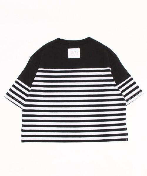 FOV(フォブ)の「FOV/フォブ ボーダー切替 L/S Tシャツ(Tシャツ/カットソー・キッズ・ブルー/ブラック・M/L/XL/S)」の3枚目の写真
