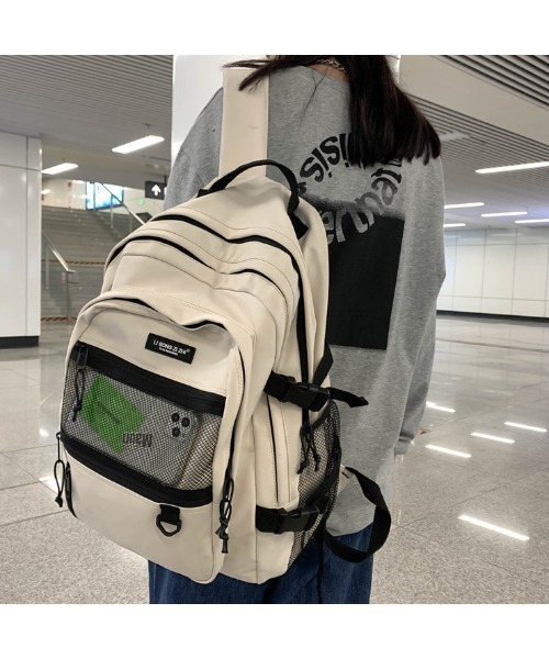 mushwear(マッシュウェア)の「『mushwear/マッシュウェア』Liリュック(バックパック/リュック・メンズ・ホワイト/ブラック・FREE)」の4枚目の写真