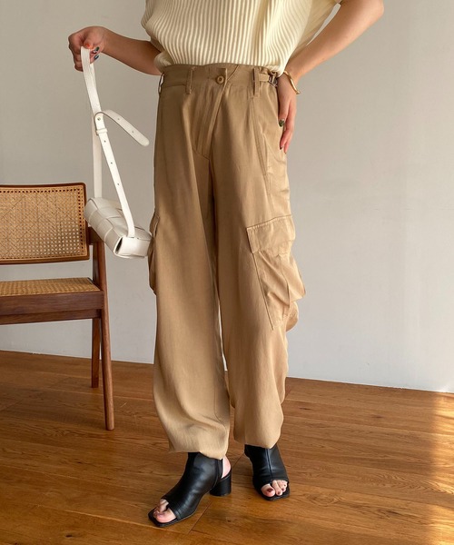 CAPRICIEUX LE'MAGE(カプリシューレマージュ)の「ストーンウォッシュカーゴパンツ(カーゴパンツ・レディース・ベージュ/カーキ・FREE)」の5枚目の写真