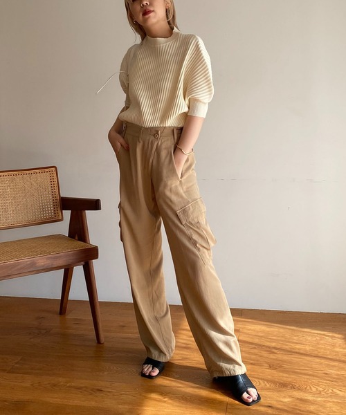 CAPRICIEUX LE'MAGE(カプリシューレマージュ)の「ストーンウォッシュカーゴパンツ(カーゴパンツ・レディース・ベージュ/カーキ・FREE)」の6枚目の写真