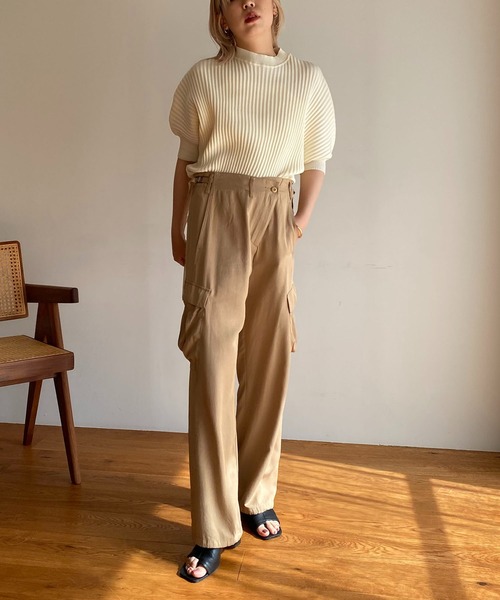 CAPRICIEUX LE'MAGE(カプリシューレマージュ)の「ストーンウォッシュカーゴパンツ(カーゴパンツ・レディース・ベージュ/カーキ・FREE)」の8枚目の写真