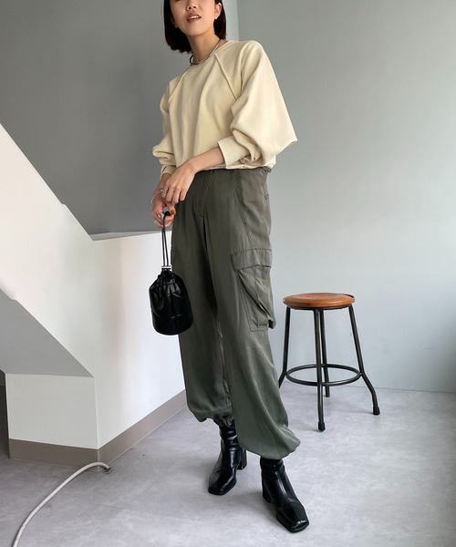 CAPRICIEUX LE'MAGE(カプリシューレマージュ)の「ストーンウォッシュカーゴパンツ(カーゴパンツ・レディース・ベージュ/カーキ・FREE)」の18枚目の写真