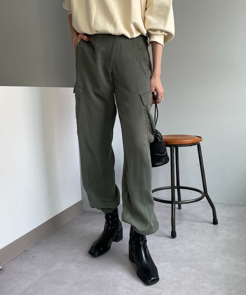 CAPRICIEUX LE'MAGE(カプリシューレマージュ)の「ストーンウォッシュカーゴパンツ(カーゴパンツ・レディース・ベージュ/カーキ・FREE)」の13枚目の写真