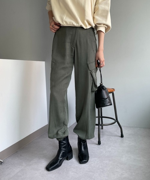 CAPRICIEUX LE'MAGE(カプリシューレマージュ)の「ストーンウォッシュカーゴパンツ(カーゴパンツ・レディース・ベージュ/カーキ・FREE)」の14枚目の写真