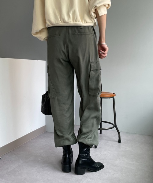 CAPRICIEUX LE'MAGE(カプリシューレマージュ)の「ストーンウォッシュカーゴパンツ(カーゴパンツ・レディース・ベージュ/カーキ・FREE)」の15枚目の写真