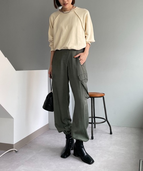 CAPRICIEUX LE'MAGE(カプリシューレマージュ)の「ストーンウォッシュカーゴパンツ(カーゴパンツ・レディース・ベージュ/カーキ・FREE)」の16枚目の写真