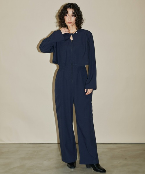 Aunt Marie's（アントマリーズ）の「3WAYジャンプスーツ / ロングスリーブ（サロペット/オーバーオール・レディース・ブラック/ネイビー・FREE）」の19枚目の写真