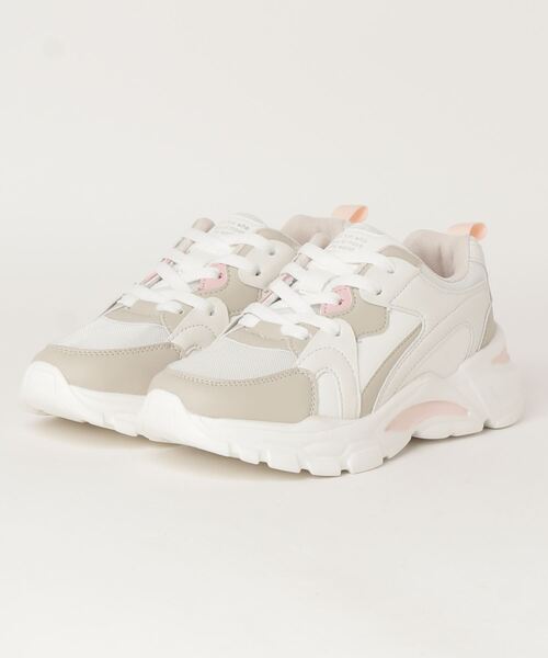 NEV(ネブ)の「nev618 軽量 ダッドスニーカー(スニーカー・レディース・ホワイト×グレー/ホワイト系・23.5cm/24.5cm/24.0cm/23.0cm)」の2枚目の写真