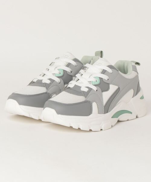 NEV(ネブ)の「nev618 軽量 ダッドスニーカー(スニーカー・レディース・ホワイト×グレー/ホワイト系・23.5cm/24.5cm/24.0cm/23.0cm)」の1枚目の写真