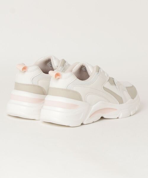 NEV(ネブ)の「nev618 軽量 ダッドスニーカー(スニーカー・レディース・ホワイト×グレー/ホワイト系・23.5cm/24.5cm/24.0cm/23.0cm)」の3枚目の写真