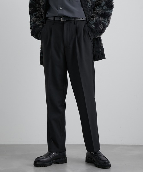 JUNRED(ジュンレッド)の「ウォームツイルタックストレートパンツ(スラックス・メンズ・ブラック/グリーン/ベージュ系その他・S/M/L)」の18枚目の写真