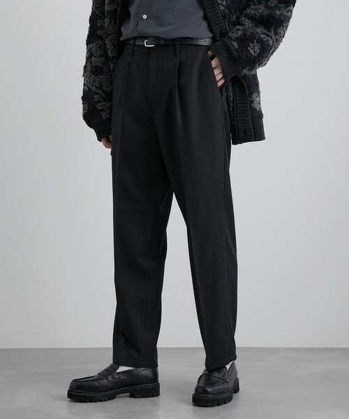 JUNRED(ジュンレッド)の「ウォームツイルタックストレートパンツ(スラックス・メンズ・ブラック/グリーン/ベージュ系その他・S/M/L)」の15枚目の写真