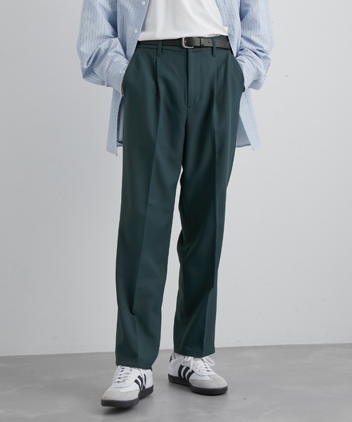 JUNRED(ジュンレッド)の「ウォームツイルタックストレートパンツ(スラックス・メンズ・ブラック/グリーン/ベージュ系その他・S/M/L)」の10枚目の写真