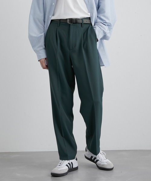 JUNRED(ジュンレッド)の「ウォームツイルタックストレートパンツ(スラックス・メンズ・ブラック/グリーン/ベージュ系その他・S/M/L)」の19枚目の写真