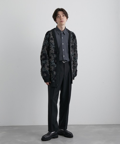 JUNRED(ジュンレッド)の「ウォームツイルタックストレートパンツ(スラックス・メンズ・ブラック/グリーン/ベージュ系その他・S/M/L)」の8枚目の写真