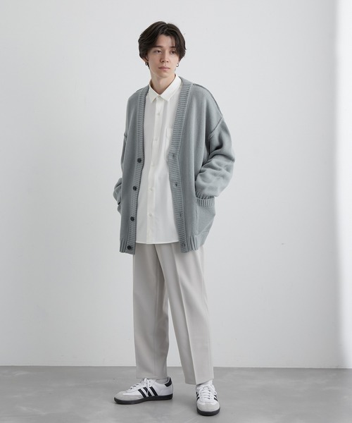 JUNRED(ジュンレッド)の「ウォームツイルタックストレートパンツ(スラックス・メンズ・ブラック/グリーン/ベージュ系その他・S/M/L)」の5枚目の写真