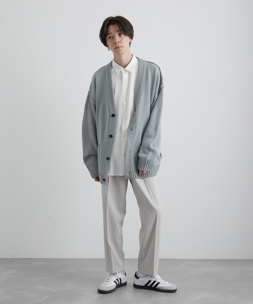 JUNRED(ジュンレッド)の「ウォームツイルタックストレートパンツ(スラックス・メンズ・ブラック/グリーン/ベージュ系その他・S/M/L)」の13枚目の写真