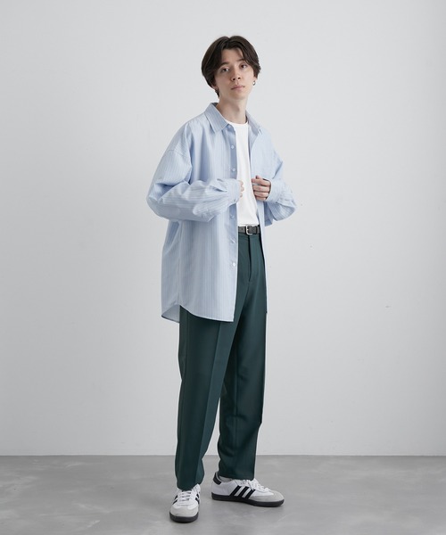 JUNRED(ジュンレッド)の「ウォームツイルタックストレートパンツ(スラックス・メンズ・ブラック/グリーン/ベージュ系その他・S/M/L)」の22枚目の写真