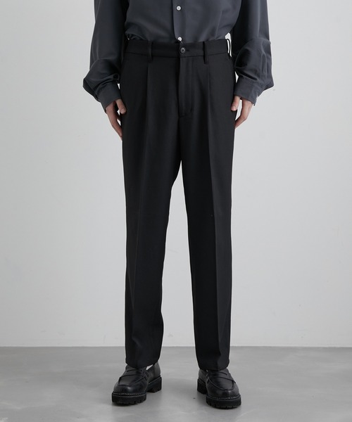 JUNRED(ジュンレッド)の「ウォームツイルタックストレートパンツ(スラックス・メンズ・ブラック/グリーン/ベージュ系その他・S/M/L)」の11枚目の写真
