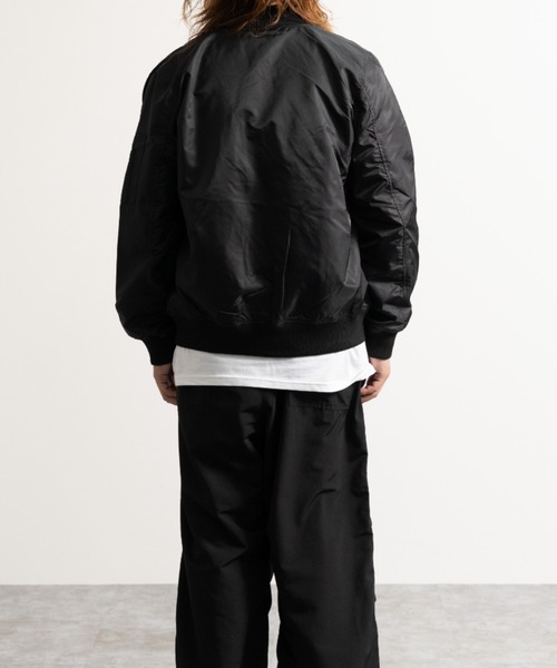 NYLAUS（ナイラス）の「ヘビーツイル ナイロン 裏タフタ MA-1 ミリタリージャケット（MA-1・メンズ・ホワイト/ブラック/カーキ・LL/M/L）」の9枚目の写真