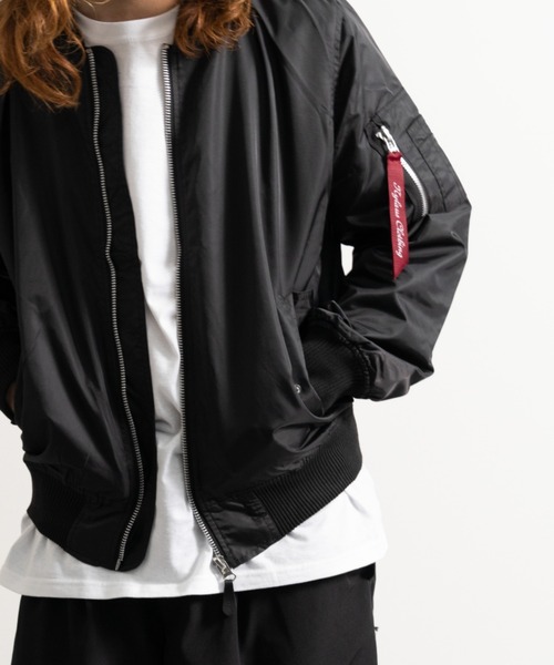 NYLAUS（ナイラス）の「ヘビーツイル ナイロン 裏タフタ MA-1 ミリタリージャケット（MA-1・メンズ・ホワイト/ブラック/カーキ・LL/M/L）」の10枚目の写真