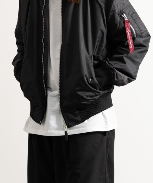 NYLAUS（ナイラス）の「ヘビーツイル ナイロン 裏タフタ MA-1 ミリタリージャケット（MA-1・メンズ・ホワイト/ブラック/カーキ・LL/M/L）」の11枚目の写真