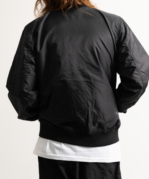 NYLAUS（ナイラス）の「ヘビーツイル ナイロン 裏タフタ MA-1 ミリタリージャケット（MA-1・メンズ・ホワイト/ブラック/カーキ・LL/M/L）」の14枚目の写真