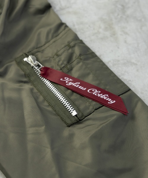 NYLAUS（ナイラス）の「ヘビーツイル ナイロン 裏タフタ MA-1 ミリタリージャケット（MA-1・メンズ・ホワイト/ブラック/カーキ・LL/M/L）」の19枚目の写真