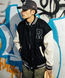 Ressaca | オーバーサイズ 刺繍ウールテックメルトンスタジャン(スタジャン)