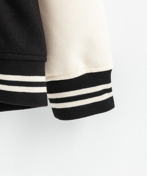 Ressaca(レサーカ)の「オーバーサイズ 刺繍ウールテックメルトンスタジャン(スタジャン・メンズ・グリーン/ブラック/ブラウン/ネイビー/マスタード/ブルー・XL/M/L)」の15枚目の写真