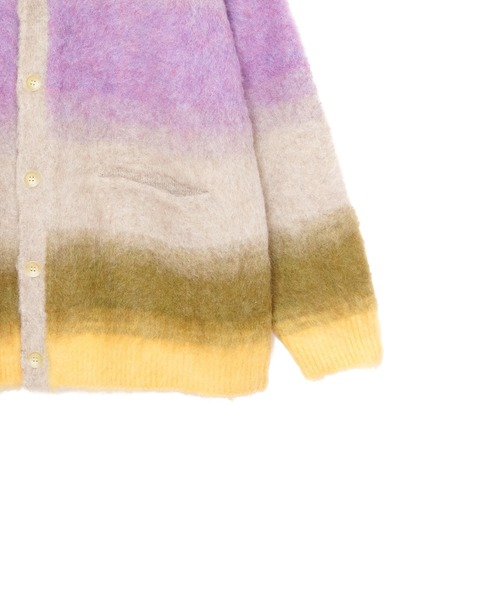 AMERICAN RAG CIE（アメリカンラグシー）の「シャギーグラデーションニットカーディガン（カーディガン/ボレロ・メンズ・パープル/グリーン/キャメル・M/L）」の15枚目の写真