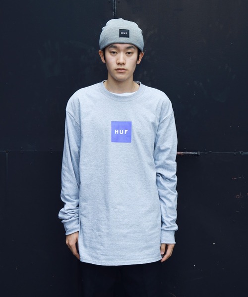 HUF(ハフ)の「HUF / ハフ ESSENTIALS BOX LOGO L/S TEE ボックスロゴ ロンT(Tシャツ/カットソー・メンズ・ホワイト/ブラック/グレー・SMALL/MEDIUM/LARGE/X-LARGE/XX-LARGE)」の13枚目の写真