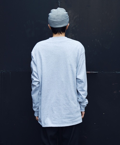 HUF(ハフ)の「HUF / ハフ ESSENTIALS BOX LOGO L/S TEE ボックスロゴ ロンT(Tシャツ/カットソー・メンズ・ホワイト/ブラック/グレー・SMALL/MEDIUM/LARGE/X-LARGE/XX-LARGE)」の5枚目の写真